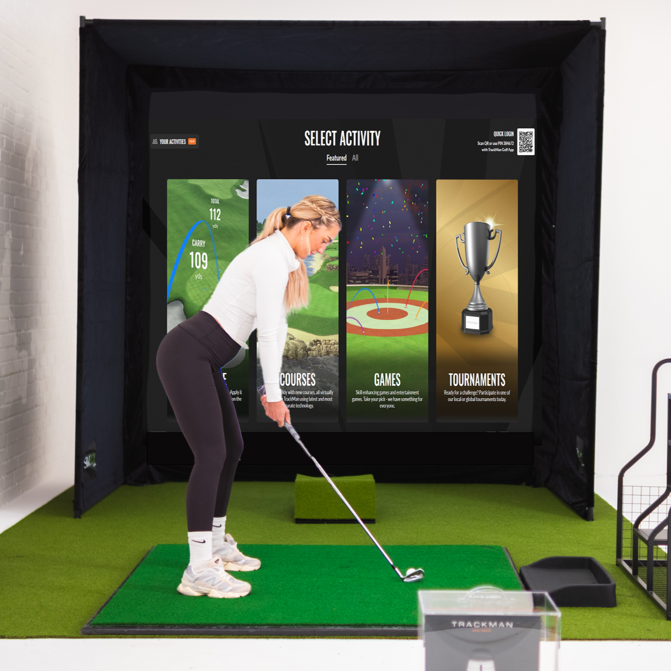 SimBox Golf Simulator Enclosure - 7 sizes (Free Side Barriers Worth £100)