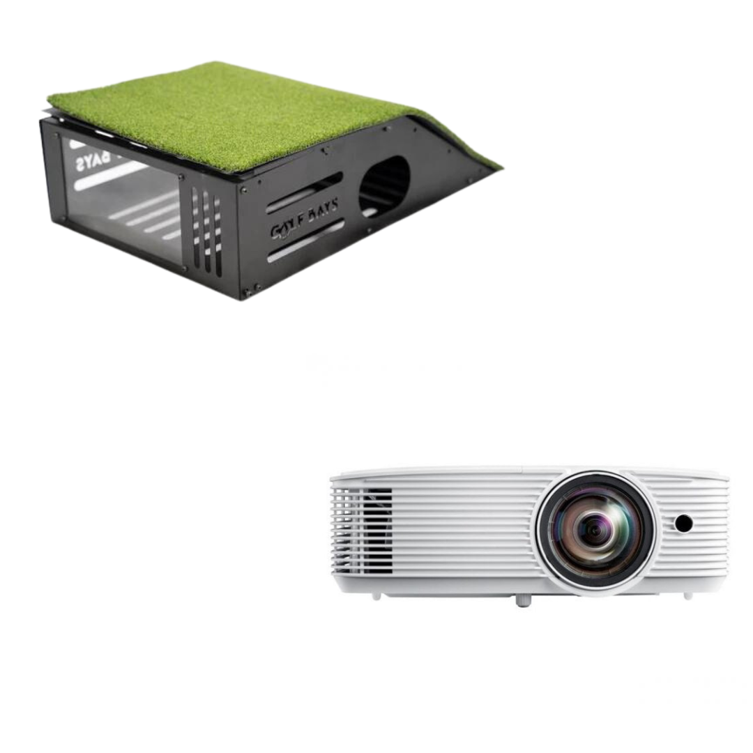 Optoma W309ST Short Throw Projector + Floor Mounted Case Bundle Golf Simulator Projector