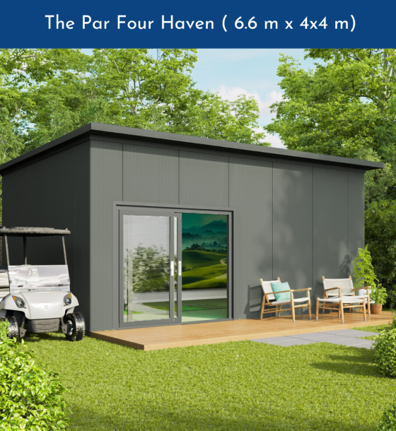Golf Simulator Cabin Garden Room (6.6m x 4.4m)
