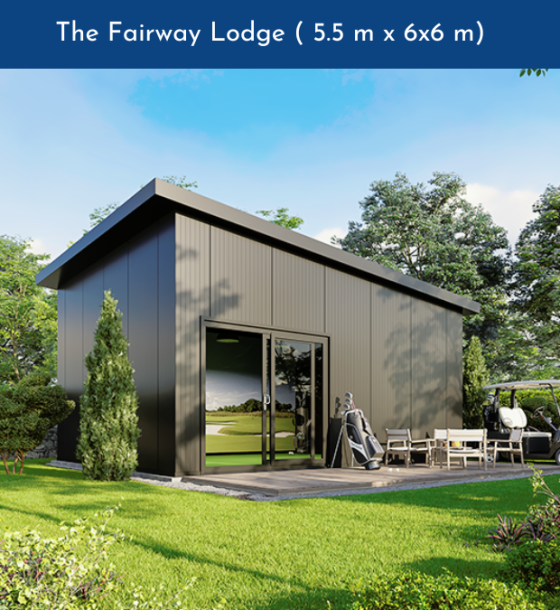 Golf Simulator Cabin Garden Room (6.6m x 5.5)