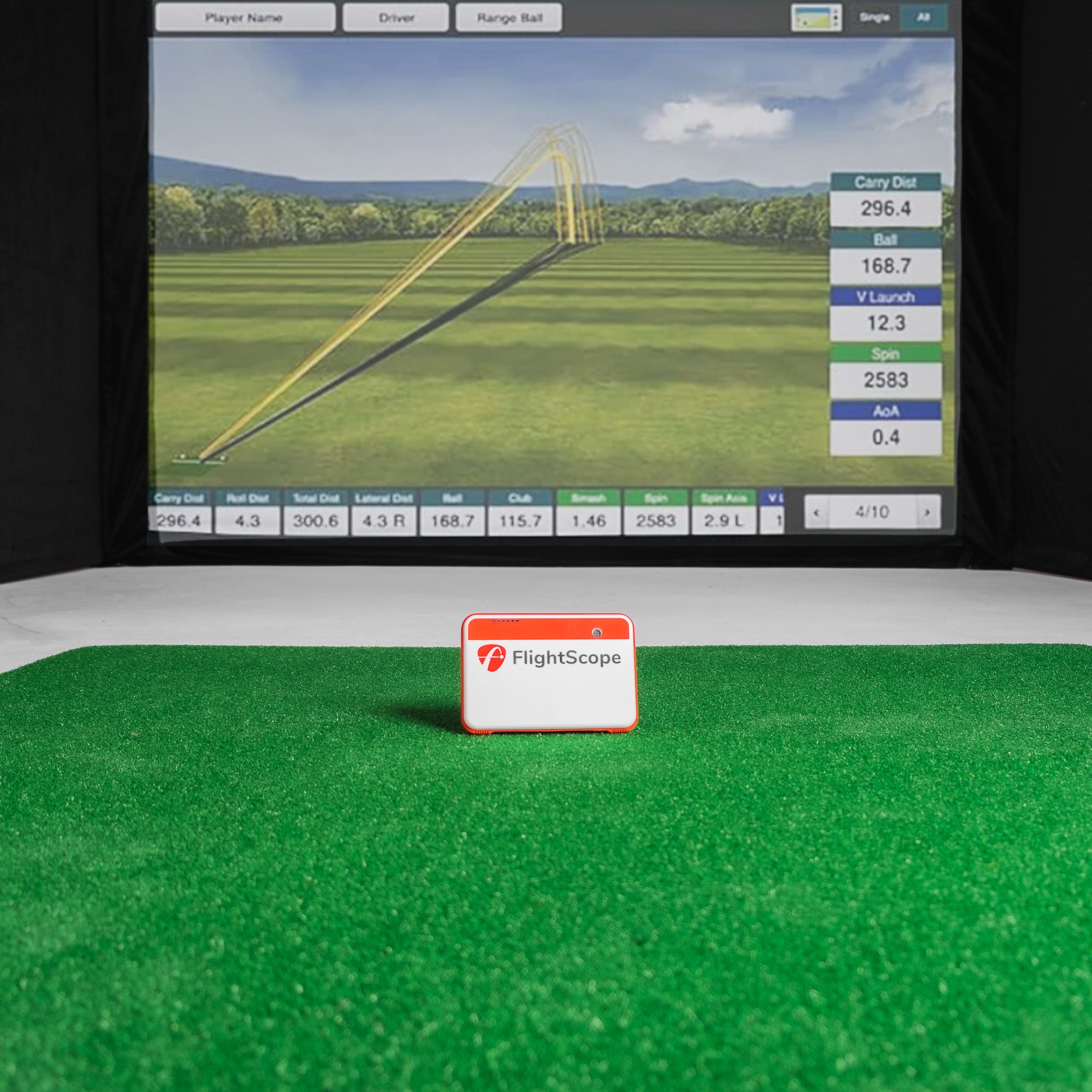 FlightScope Mevo + 2024 Edition SimBox Home Golf Simulator Full Packag