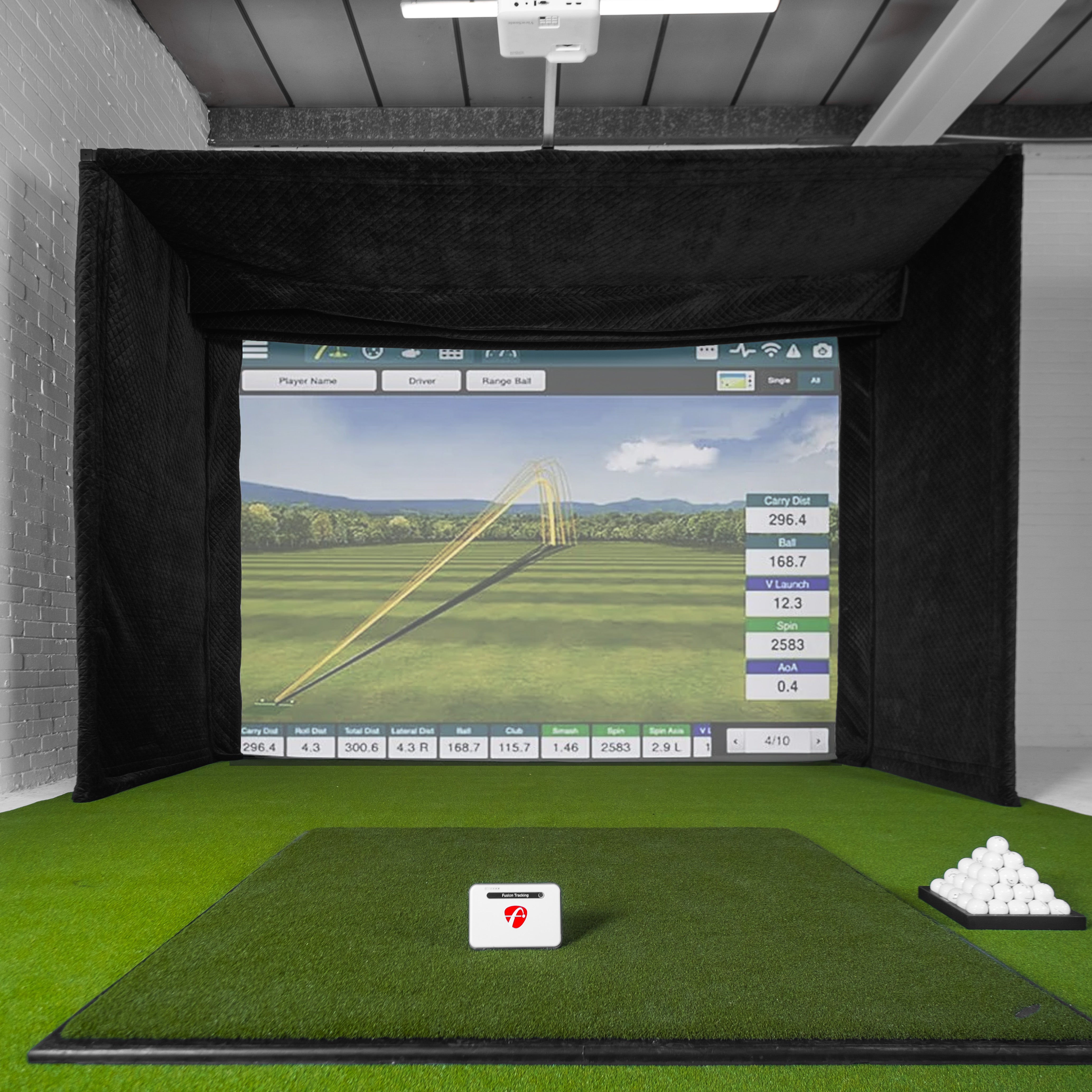 Flightscope Mevo + 2024 Edition GolfBays Lux Home Golf Simulator