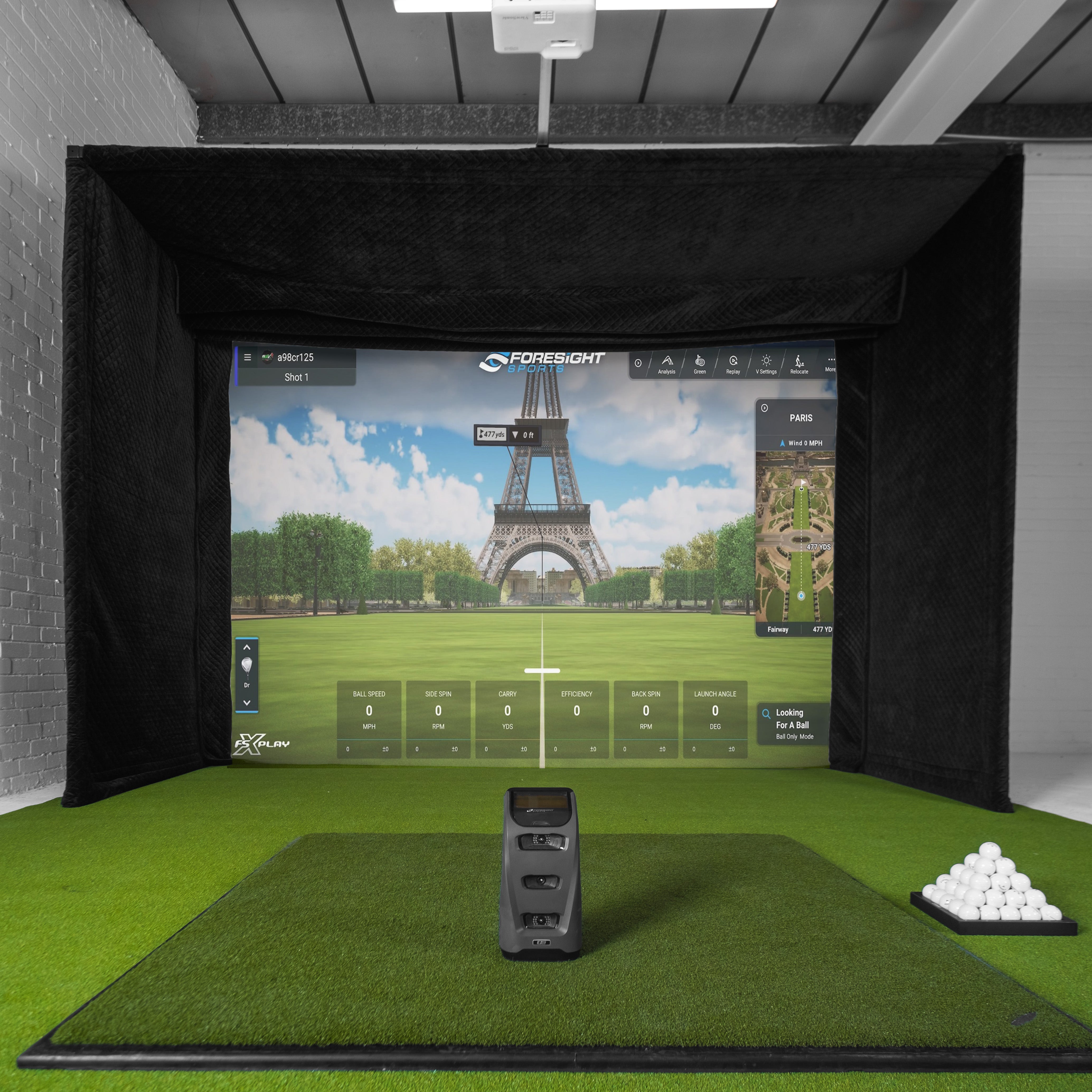 Foresight GC3 GolfBays Lux Golf Home Golf Simulator Full Package