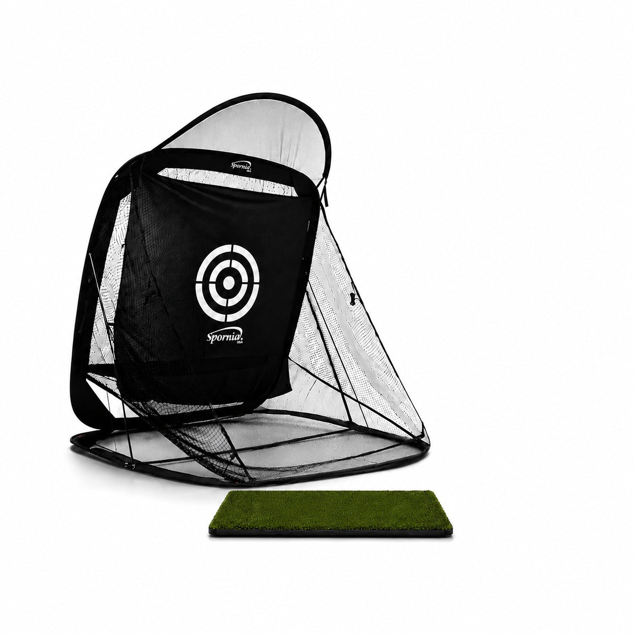 Spornia SPG-7 Golf Practice Net + Golf Hitting Strip Bundle