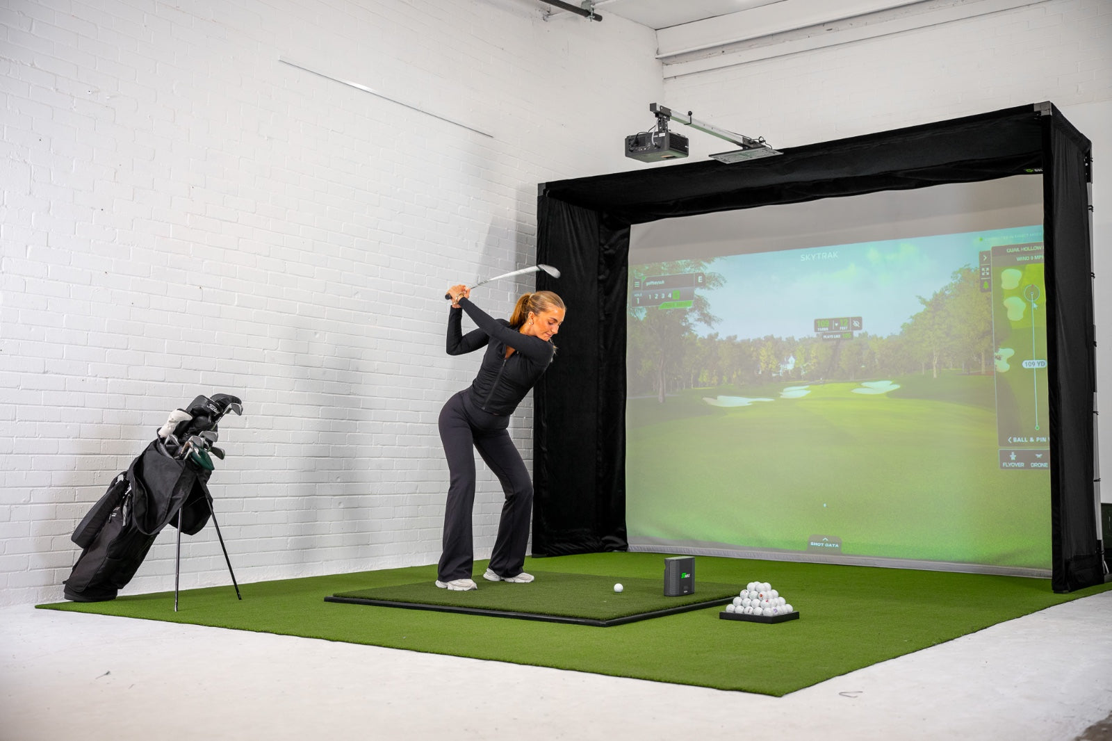GolfBays Lux Golf Simulator Hitting Enclosure (4 Sizes)