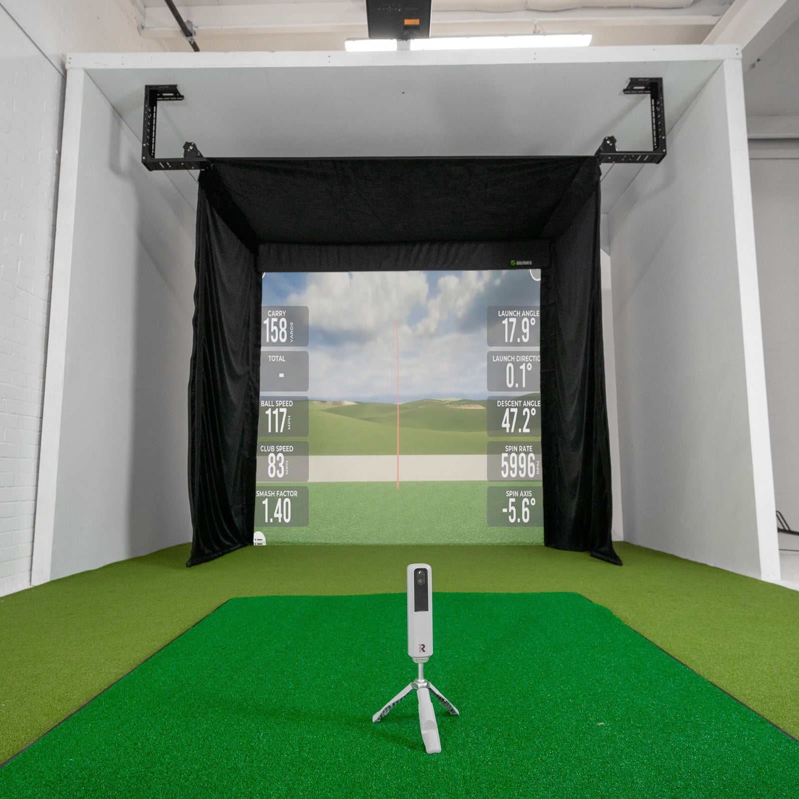 Rapsodo MLM2XPro Retractable Simbox Home Golf Simulator Package