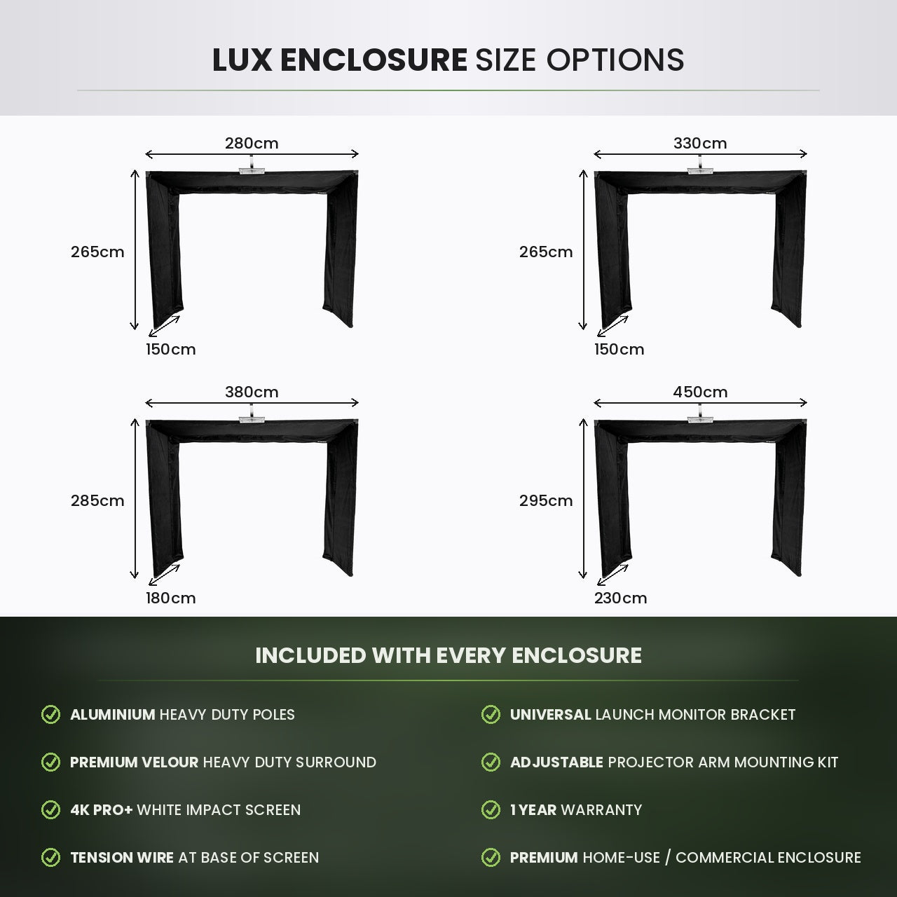 Bushnell Launch Pro GolfBays Lux Golf Home Golf Simulator Full Package
