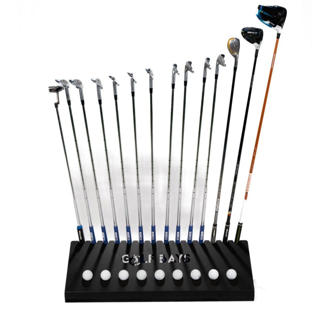 Gold Club Rack Golf Storage - Bag Stands & Club Storage Racks - GolfBays