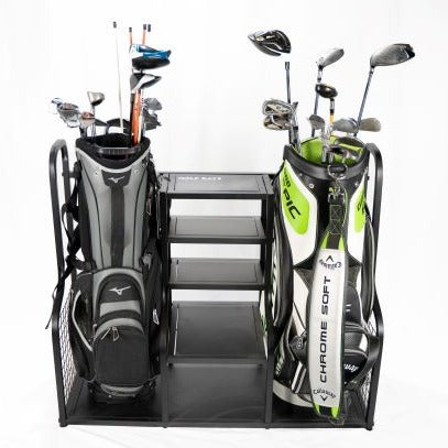 dual bag display golf storage 